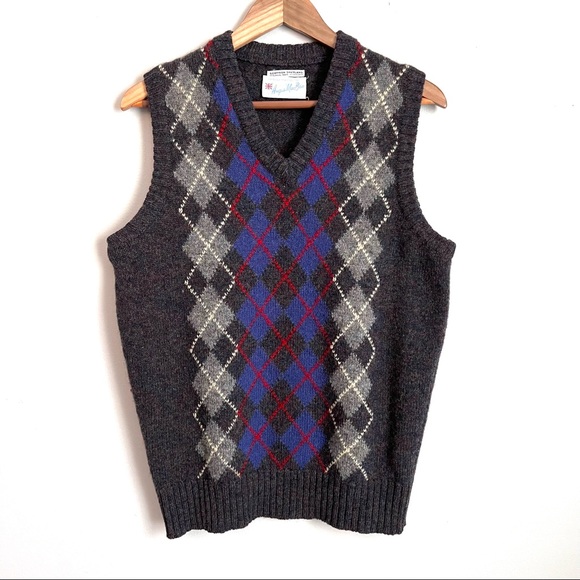 Vintage Scottish Wool Angus MacBain argyle sweater vest - Picture 9 of 9